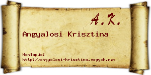 Angyalosi Krisztina névjegykártya